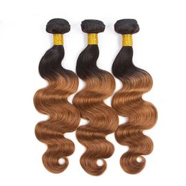 China Ordnen Sie wirkliches Haar-Material der Ton 8A drei Ombre-Haar-Erweiterungs-100% fournisseur