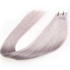 China Brasilianische Jungfrau-Kleber PU-Band-Haar-Erweiterungen für dünnes Haar, graue Farbe Firma