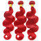 Rote Farbkörper-Wellen-brasilianisches Haar-peruanisches Jungfrau-Menschenhaar 12&quot; bis 26&quot; kein Verschütten fournisseur