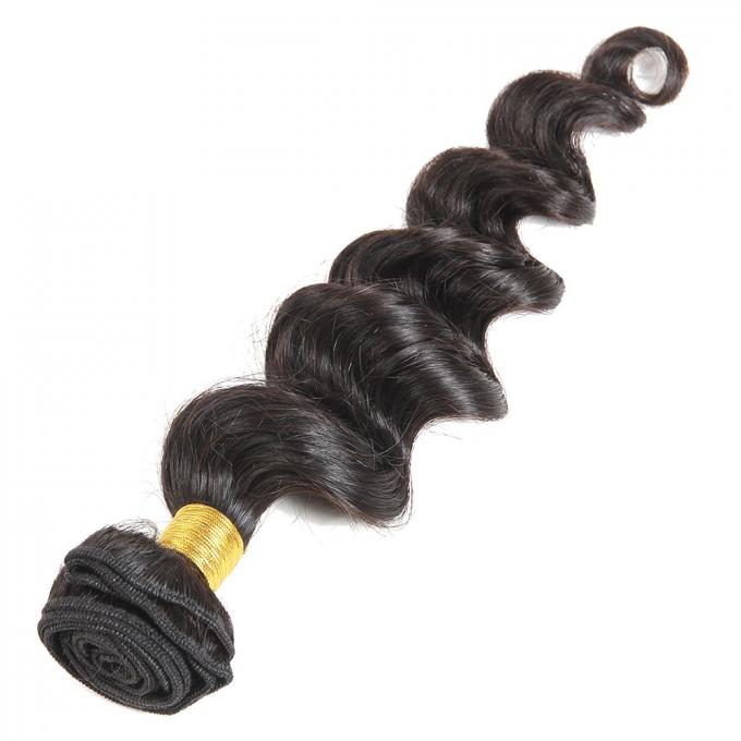 Erstklassiges Qualitäts-brasilianisches Jungfrau-Haar-lose Welle mit Schließungs-Haar-Bündeln
