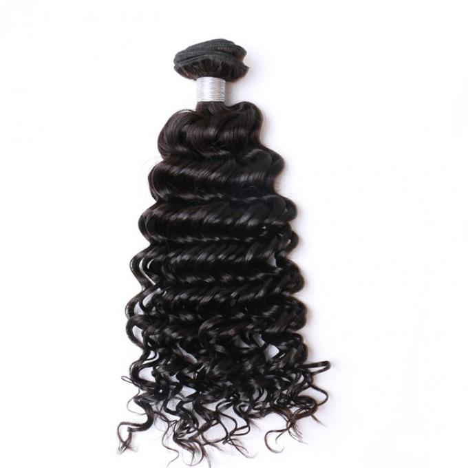 Brasilianische Haar-Webart-Bündel, Menschenhaar 100 das 3 Bündel-Haar beschäftigt Schließung