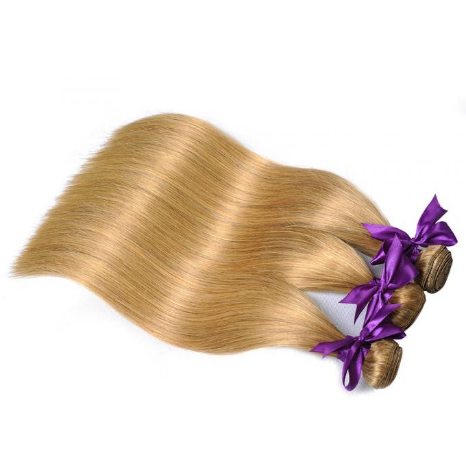 Farbige Jungfrau-Haar-Erweiterung der Brasilianer Ombre-Haar-Webart-einschlag-Farbe#27 gerade