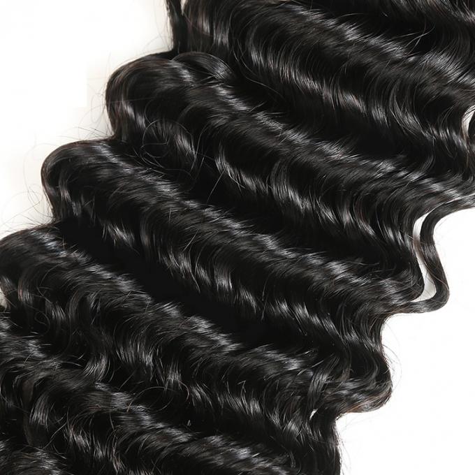 Tiefe Wellen-Haar-Erweiterungs-rollt brasilianische Haar-Webart mit natürlicher Farbe 1B zusammen