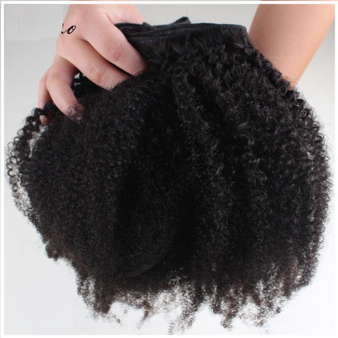 Jungfrau-Haar-materielle gute nähende Webart Afro-verworrene gelockte peruanische Jungfrau-Haar-Bündel der hohen Qualität
