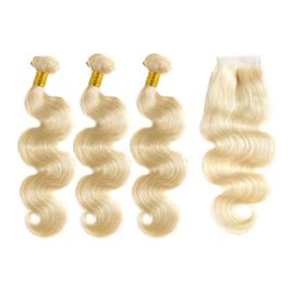 China Blonde Bündel Körper-Welle Ombre, 613 blonde Ombre-Haar-Erweiterungen fournisseur
