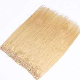 China Dauerhafte Farbhalos der Blondinen-#613 schlagen in Haar-Erweiterungs-seidigem gerade Menschenhaar-Material 100% leicht fournisseur