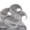 Jungfrau-rollt indische Menschenhaar-Bündel, graues Ombre-Haar das zwei Ton-volle Ende zusammen fournisseur