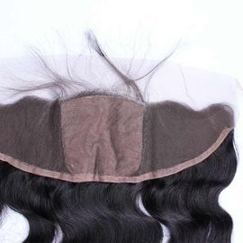 Menschenhaar-Spitze-Front-Perücken des Brasilianer-100 mit Baby-Haar-Schwarz-Farbe fournisseur