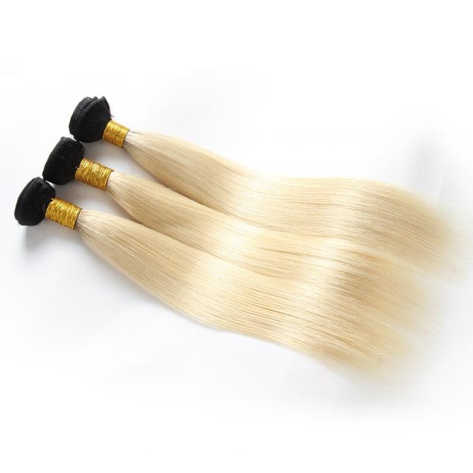 1B Farb-brasilianische Haar der Blondinen-613 einschlag-Ombre-Farbmenschliche Jungfrau-Haar-Webart 12" bis 26"