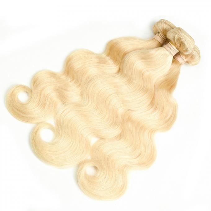 des Körper-7A farbige Haar-Erweiterungen Wellen-blonde brasilianische gelockten des Haar-613 keine Chemikalie