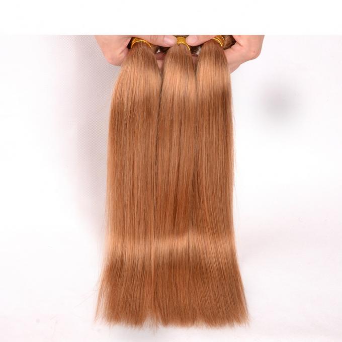 Gerades brasilianisches Haar-kann rohes Haar-Material der Farbe#30 gekräuselt werden 12" bis 26" das seidige Weiche, das frei verschüttet wird