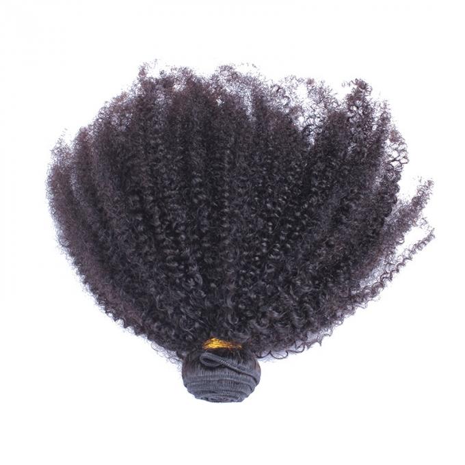 Afro-verworrenes gelocktes Haar kein Verschütten, keine Verwirrungs100% brasilianischen Menschenhaar-Erweiterungen 