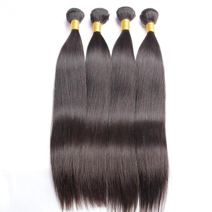 Seidiges glattes peruanisches gerades Haar rollt Einschlagfaden 300 Gramm mit Spitze-Schließung zusammen